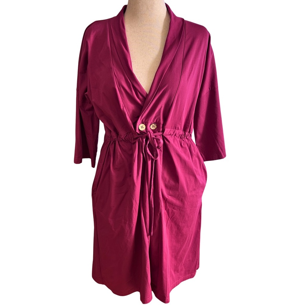 Brobe Mastectomy Post Surgery Magenta Pink Robe